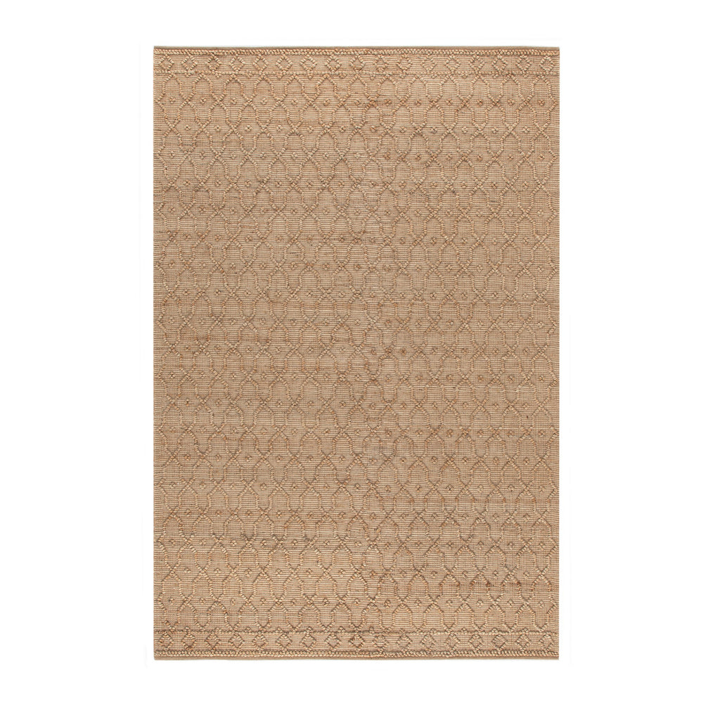 Casablanca Trellis Handwoven & Knotted Natural Jute Rug