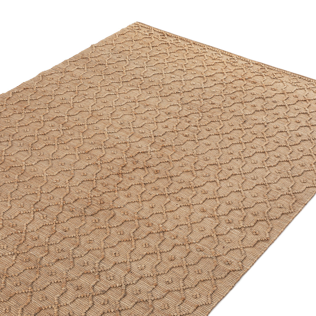 Casablanca Trellis Handwoven & Knotted Natural Jute Rug