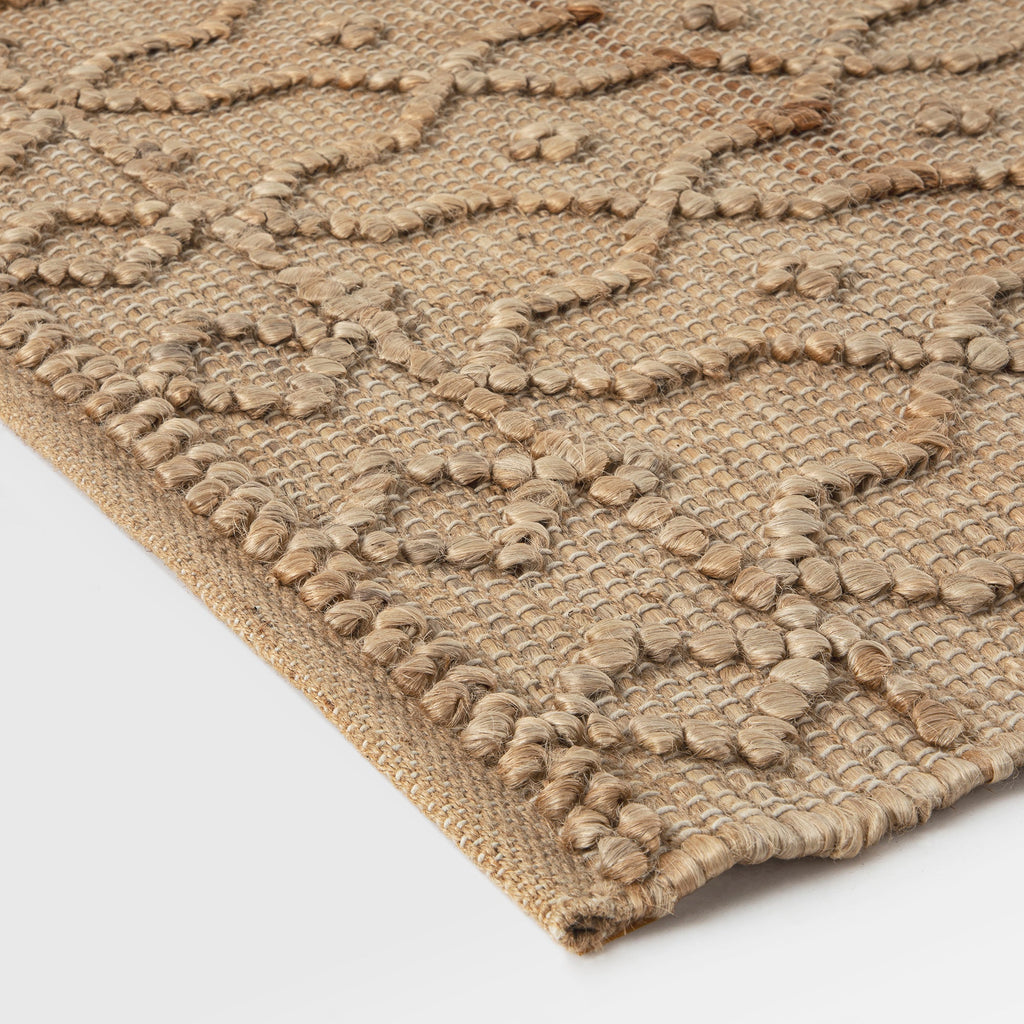 Casablanca Trellis Handwoven & Knotted Natural Jute Rug