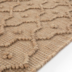 Casablanca Trellis Handwoven & Knotted Natural Jute Rug
