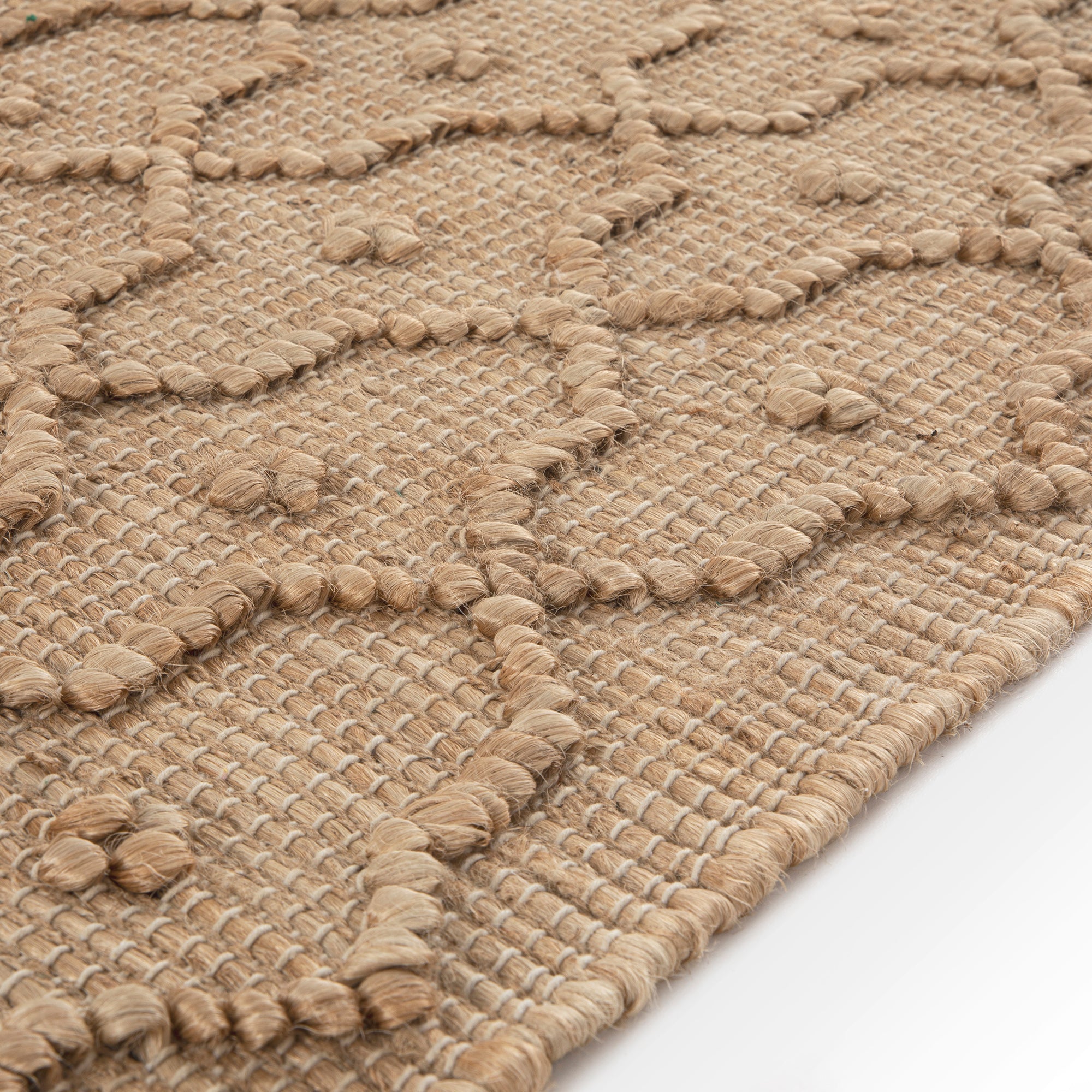 Casablanca Trellis Handwoven & Knotted Natural Jute Rug