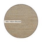 Cambria Wool and Jute Handwoven Patterned Round Rug
