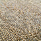 Cambria Wool and Jute Handwoven Patterned Round Rug