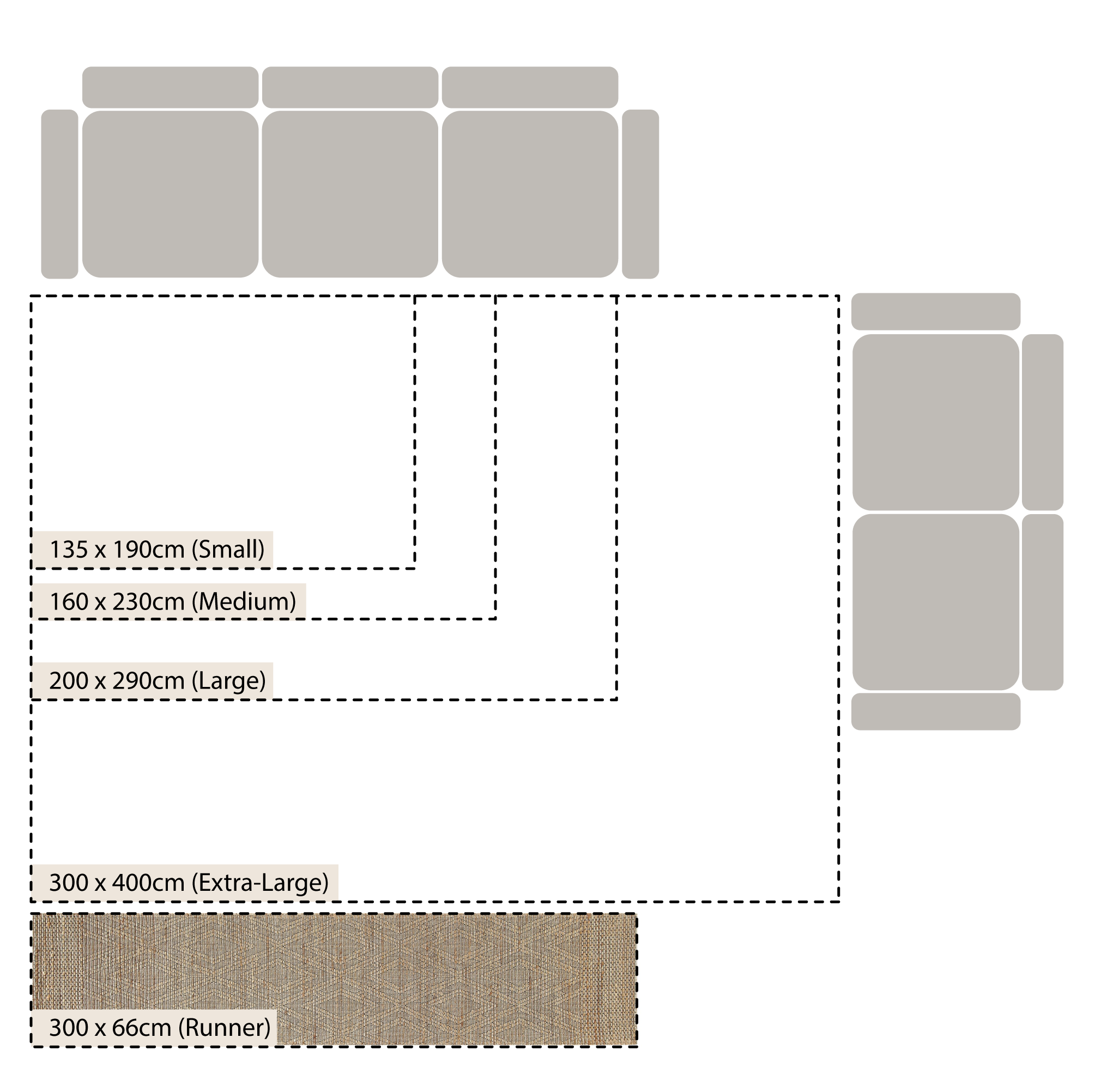Cambria Wool and Jute Handwoven Patterned Runner