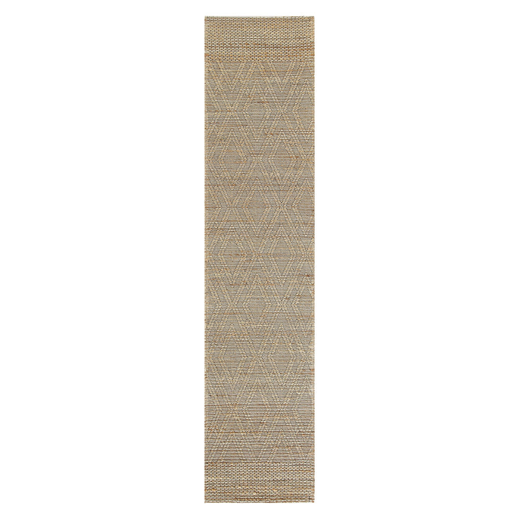 Cambria Wool and Jute Handwoven Patterned Runner