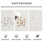 KINWELL Boucle Upholstered 2-Seats Loveseat with Pillows