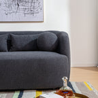 KINWELL Boucle Upholstered 2-Seats Loveseat with Pillows