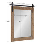 Kate and Laurel Cates Rustic Rectangular Wall Mirror