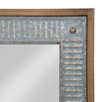 Kate and Laurel Deely Wood and Metal Wall Mirror