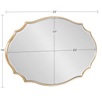Kate and Laurel Leanna Scalloped Oval Wall Mirror