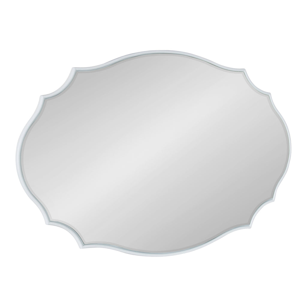 Kate and Laurel Leanna Scalloped Oval Wall Mirror