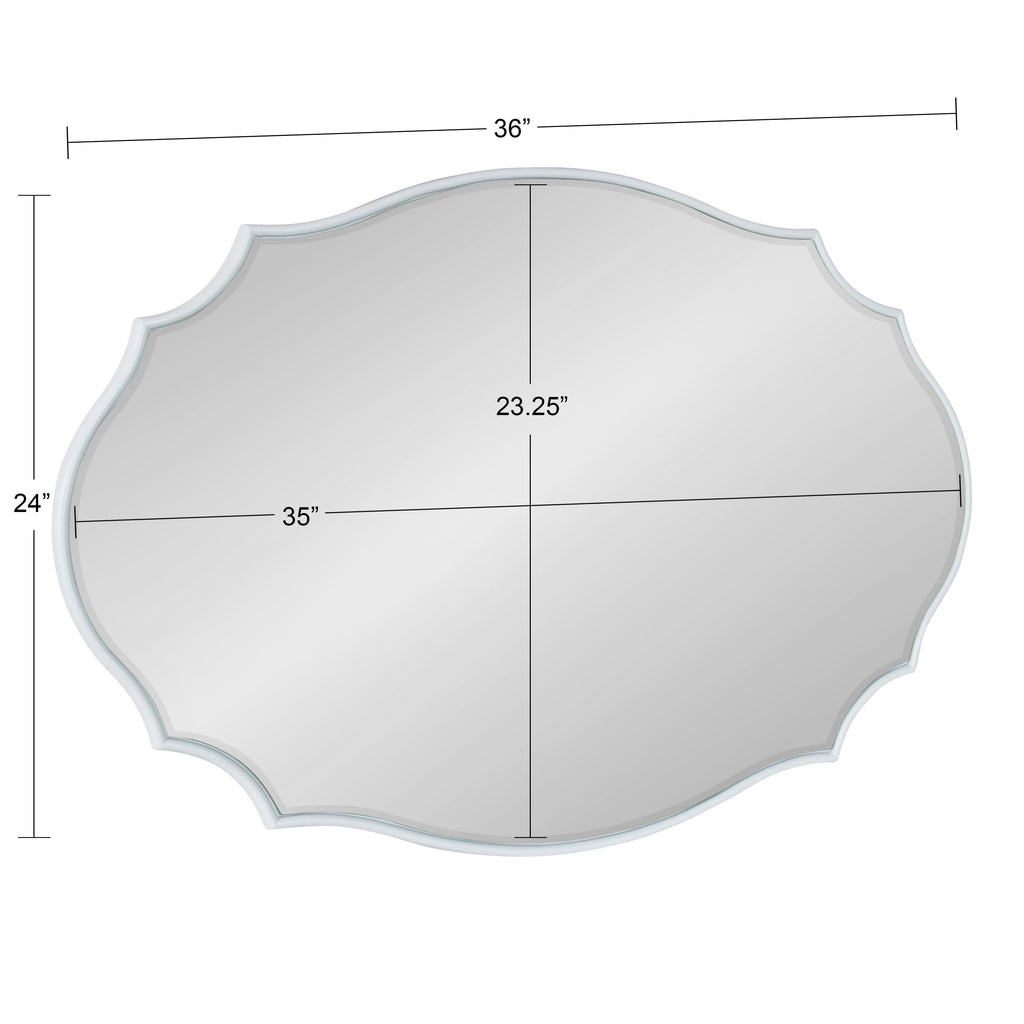 Kate and Laurel Leanna Scalloped Oval Wall Mirror