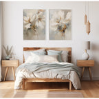 Kate and Laurel Sylvie Beaded Abstract Botanical Canvas