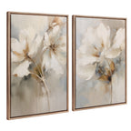 Kate and Laurel Sylvie Beaded Abstract Botanical Canvas