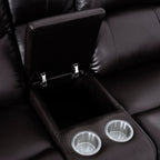 Leather Manual Recliner Sofa Collection for Living Room Leather Reclining Furniture for Home Office Living Room