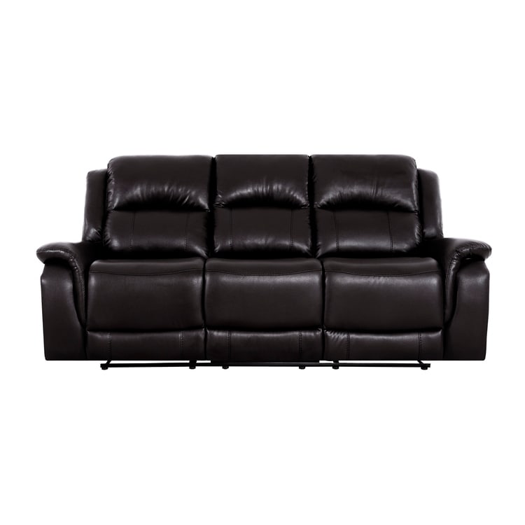 Leather Manual Recliner Sofa Collection for Living Room Leather Reclining Furniture for Home Office Living Room
