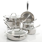 Kenmore Elite Devon 10 Piece Heavy Gauge Stainless Steel Cookware Set
