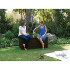 Keter Brightwood 120gal Weatherproof Resin Patio Deck Storage Box Bench, Brown - 40