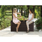 Keter Westwood 150 Gallon Large Durable Resin Outdoor Storage Deck Box For Furniture and Supplies, Brown