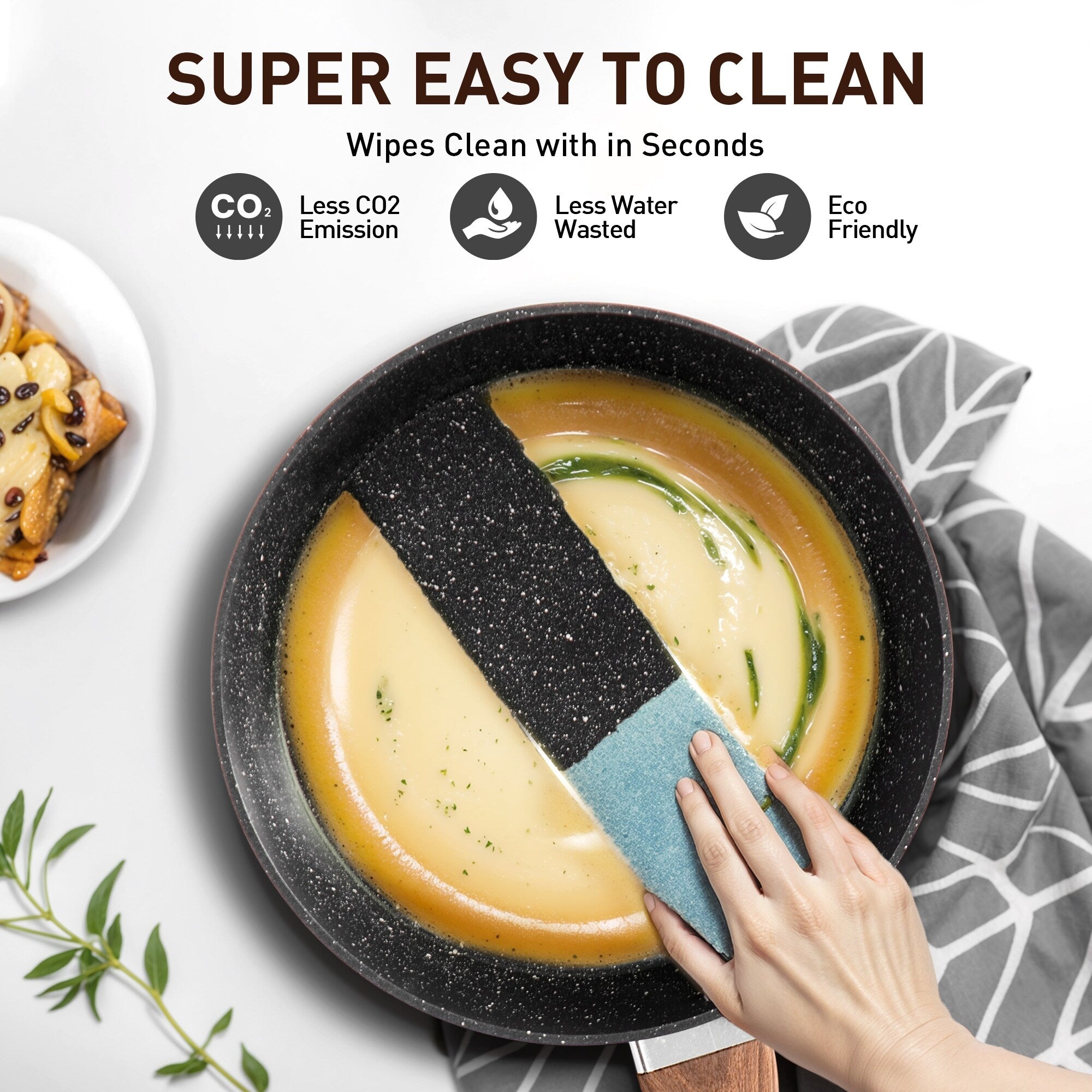 Kitchen Academy 15-piece Nonstick Granite-coated Cookware Set