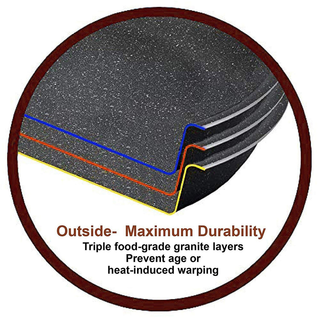 Kitchen Granite Cookware Set, Cooking Pans Set Non-Stick Pots 12/15/30-piece Set