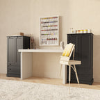 Kitchen Storage Pantry Cabinet, Freestanding Bathroom Storage Cabinet with 2 Doors and Drawers