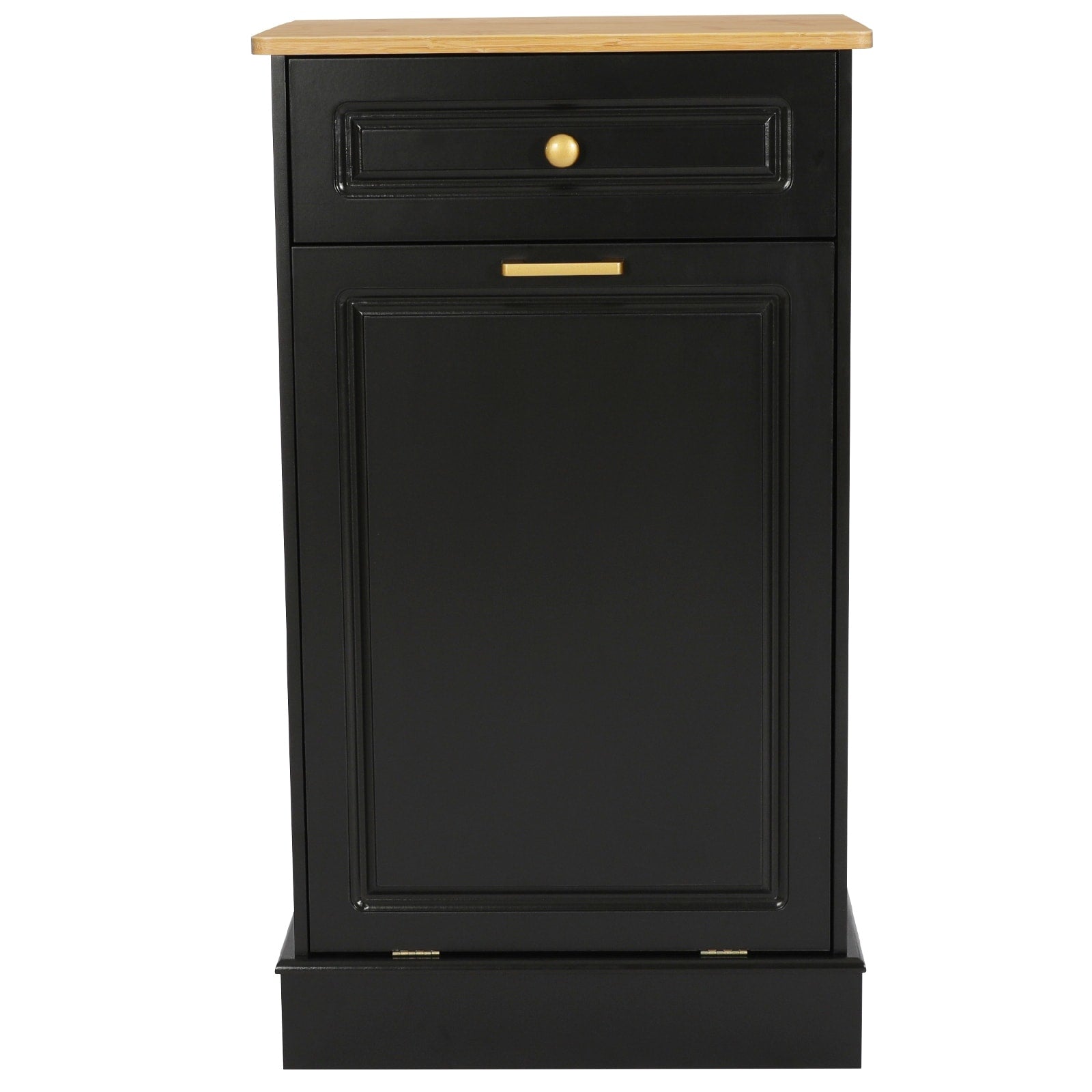 Kitchen Tilt Out Trash Cabinet Can Bin Storage Wooden Counter-top Waste Baskets with Drawer