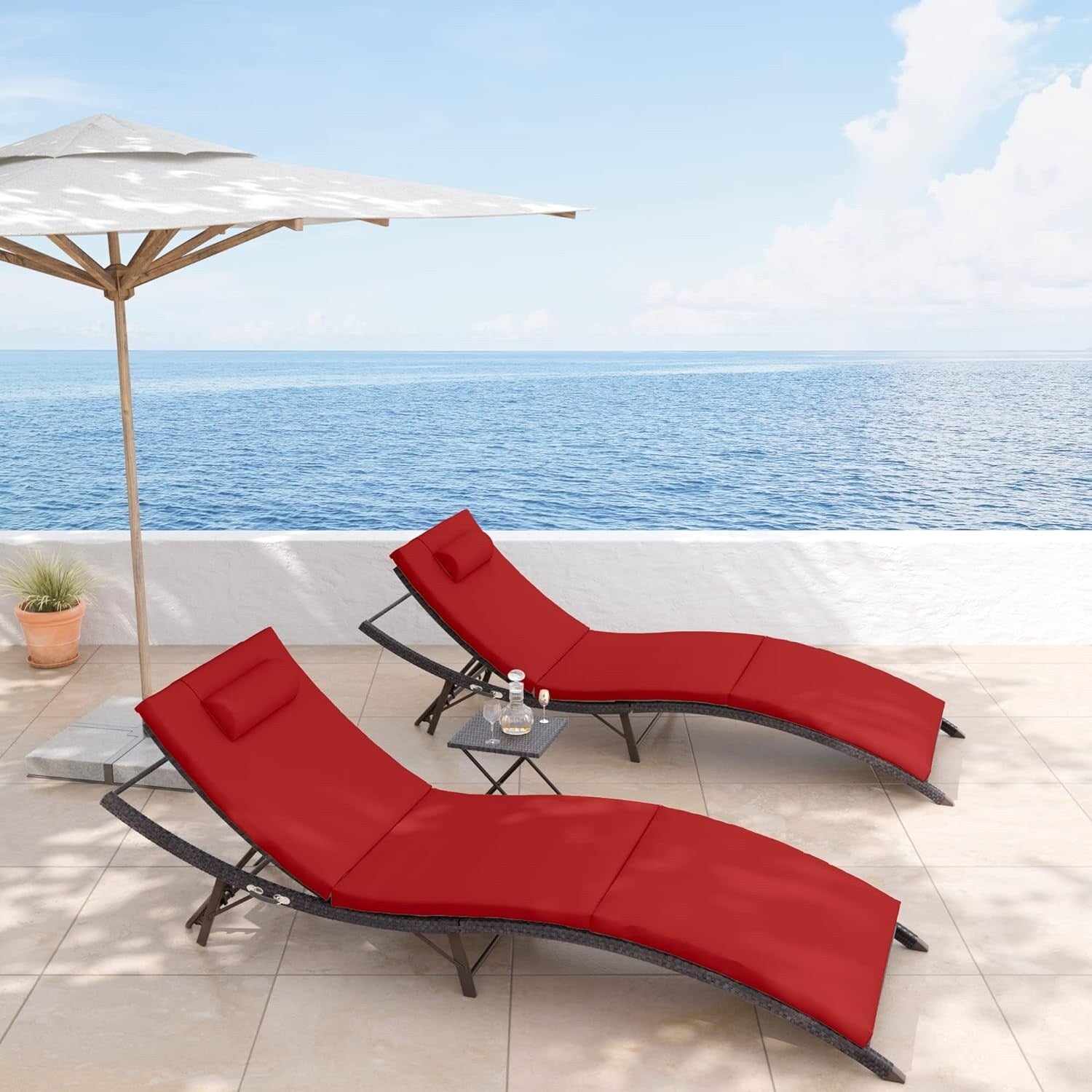 Kullavik 3-PiecesOutdoor Chaise Lounge Set