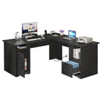 Moasis L Shaped Gaming Desk 59-Inch Computer Corner Desk with Monitor Stand