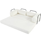 L-Shaped Modular Sofa Bed in Corduroy Fabric
