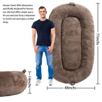 Large Dog Bed Washable Human Size Bed with Removable Cover