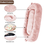 Large Dog Bed Washable Human Size Bed with Removable Cover