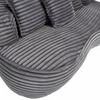 Lazy Sofa Durable Comfort Lounger High Back Bean Bag Chair Couch for Adults and Kids - 2 Seat