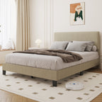 Lifezone Adjustable Queen Size Upholstered Platform Bed Frame