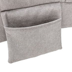 Linen Massage recliner Interior with remote control, ergonomic electric massage recliner, 5 modes