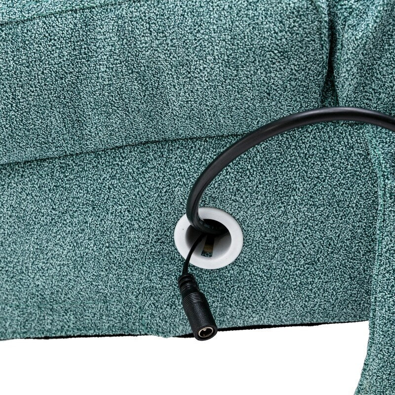 Linen Massage recliner Interior with remote control, ergonomic electric massage recliner, 5 modes