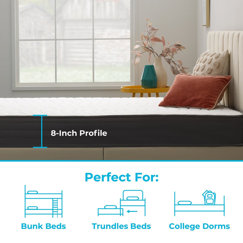 Linenspa 8 In. Firm Gel Memory Foam Hybrid Mattress