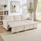 Loveseat Sofa with Chaise Lounge L-Shaped Modular Convertible Sofa with Storage Chaise