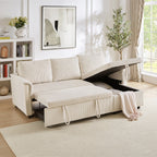 Loveseat Sofa with Chaise Lounge L-Shaped Modular Convertible Sofa with Storage Chaise
