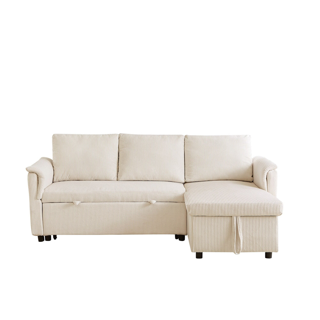 Loveseat Sofa with Chaise Lounge L-Shaped Modular Convertible Sofa with Storage Chaise
