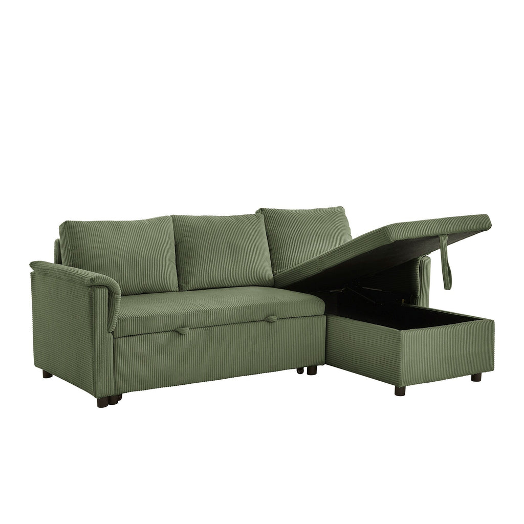 Loveseat Sofa with Chaise Lounge L-Shaped Modular Convertible Sofa with Storage Chaise