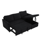 Loveseat Sofa with Chaise Lounge L-Shaped Modular Convertible Sofa with Storage Chaise