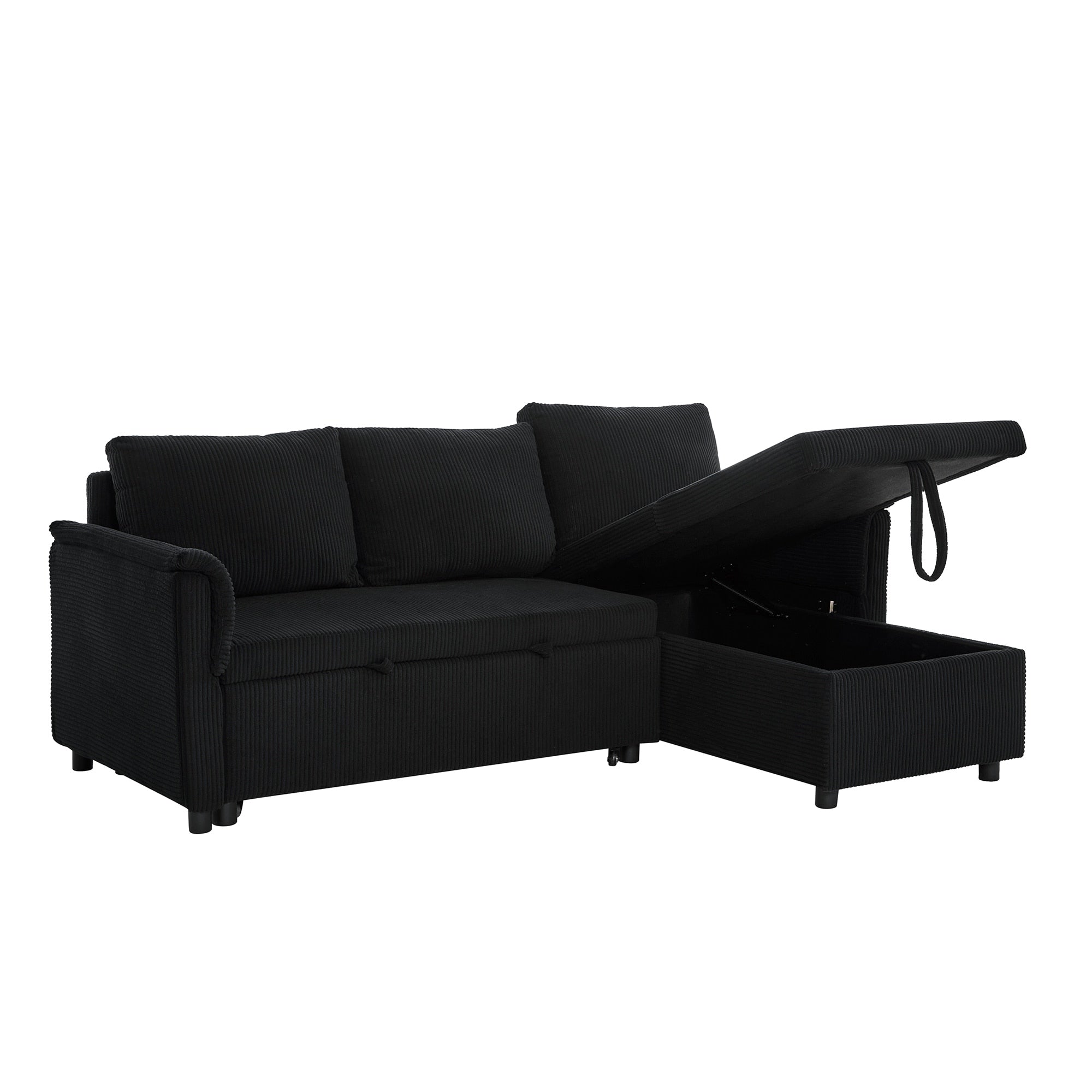 Loveseat Sofa with Chaise Lounge L-Shaped Modular Convertible Sofa with Storage Chaise