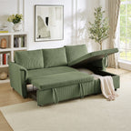 Loveseat Sofa with Chaise Lounge L-Shaped Modular Convertible Sofa with Storage Chaise