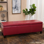 Lucinda Faux Leather Storage Bench by Christopher Knight Home - 51.25 L x 17.50 W x 16.25 H