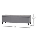 Lucinda Faux Leather Storage Bench by Christopher Knight Home - 51.25 L x 17.50 W x 16.25 H