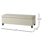 Lucinda Faux Leather Storage Bench by Christopher Knight Home - 51.25 L x 17.50 W x 16.25 H