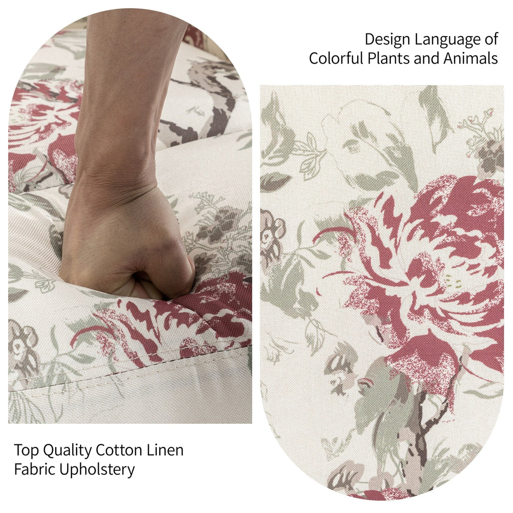 29'' W Pattern Swivel Glider Manual Push Back Recliner Chair Set of 2