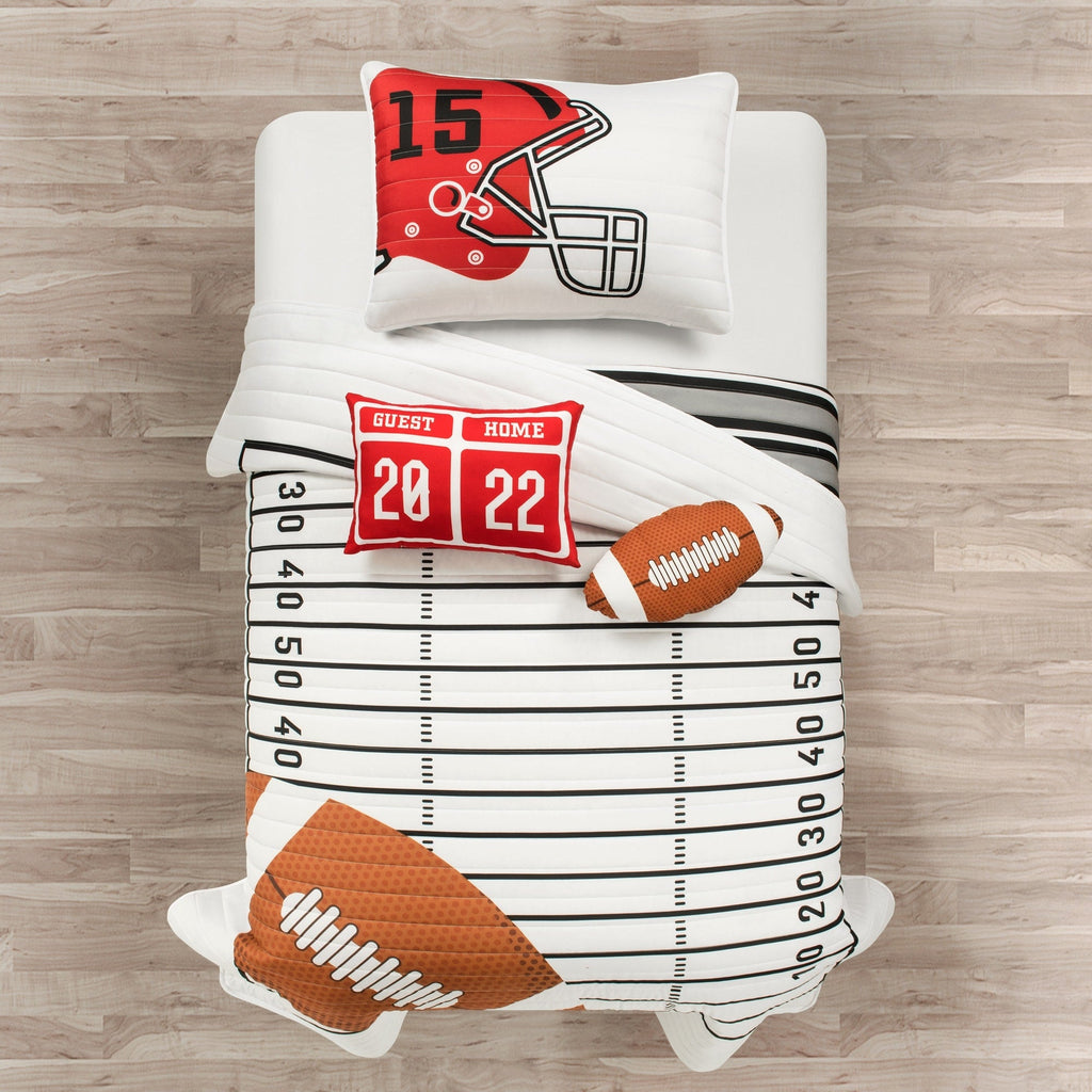 Lush Decor American Football Reversible Oversized Kids Quilt