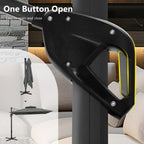 MAISON ARTS 12 FT Automatic Hydraulic Cantilever Umbrella Aluminum Pole 360 Degree Rotation